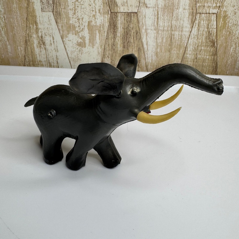 Vintage Elephant Figurine Toy Plastic Retro